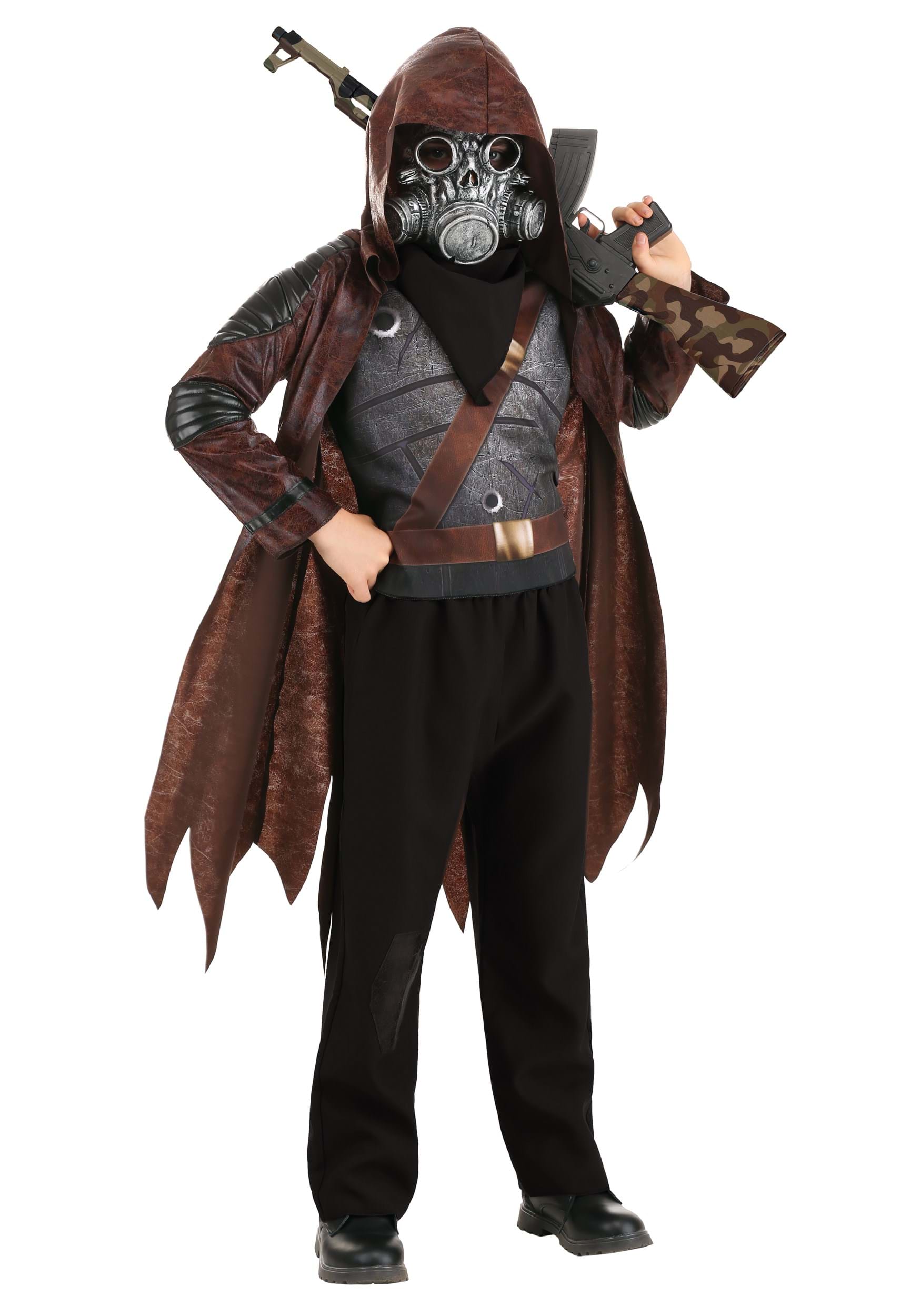 Child Masked Apocalypse Hunter Costume | Scary Kid