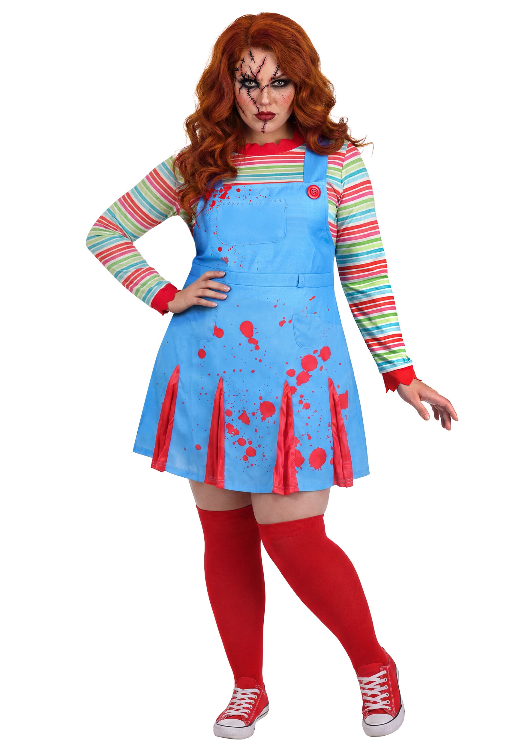 Plus Size Come Play Killer Doll Women's Costume | Horror Movie Costumes