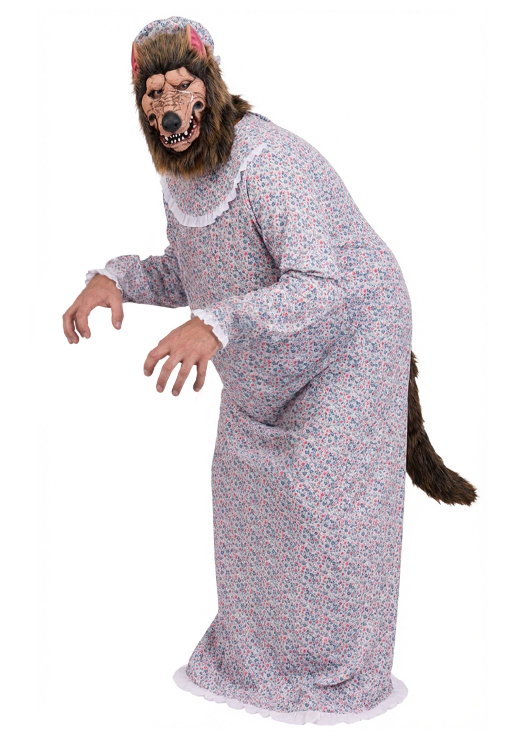 Plus Size Granny Wolf Costume for Men | Storybook Costumes