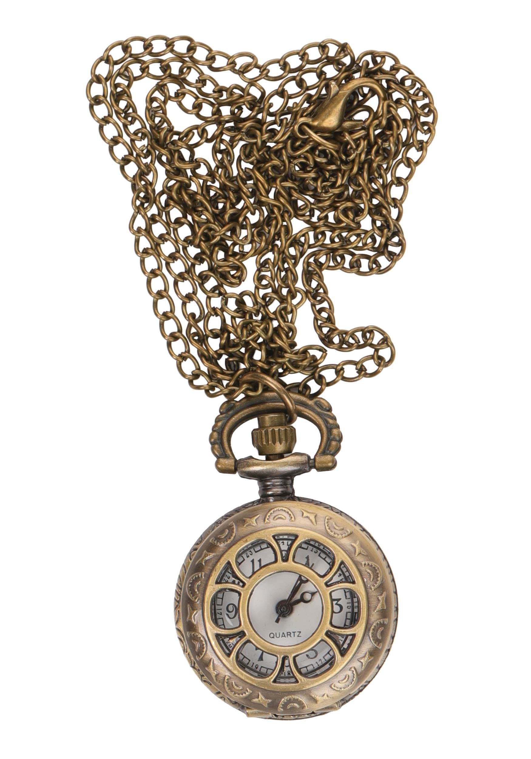 Victorian Pocket Watch Necklace Accessory | Costume Accessories