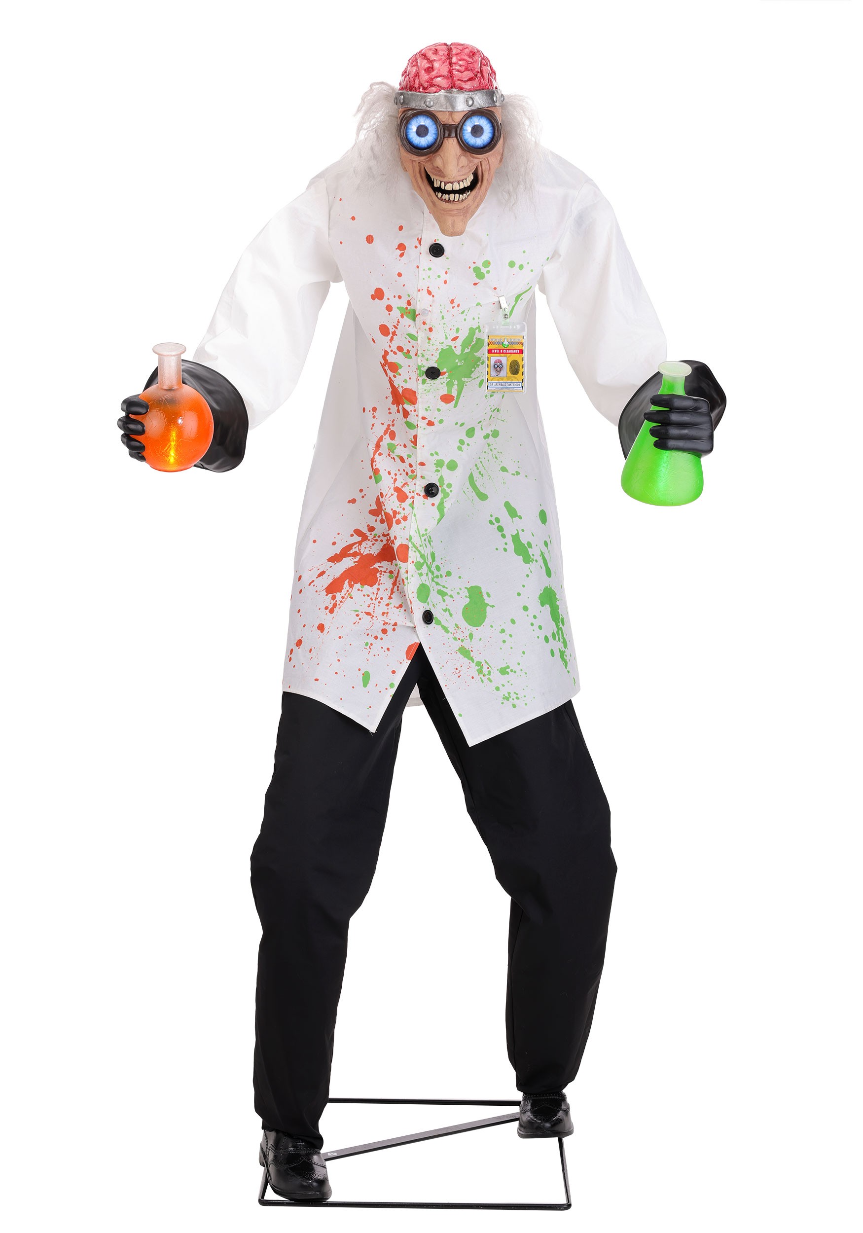 6FT Animatronic Dr. Archibald Tinkerdoom the Mad Scientist Decoration | Animatronics