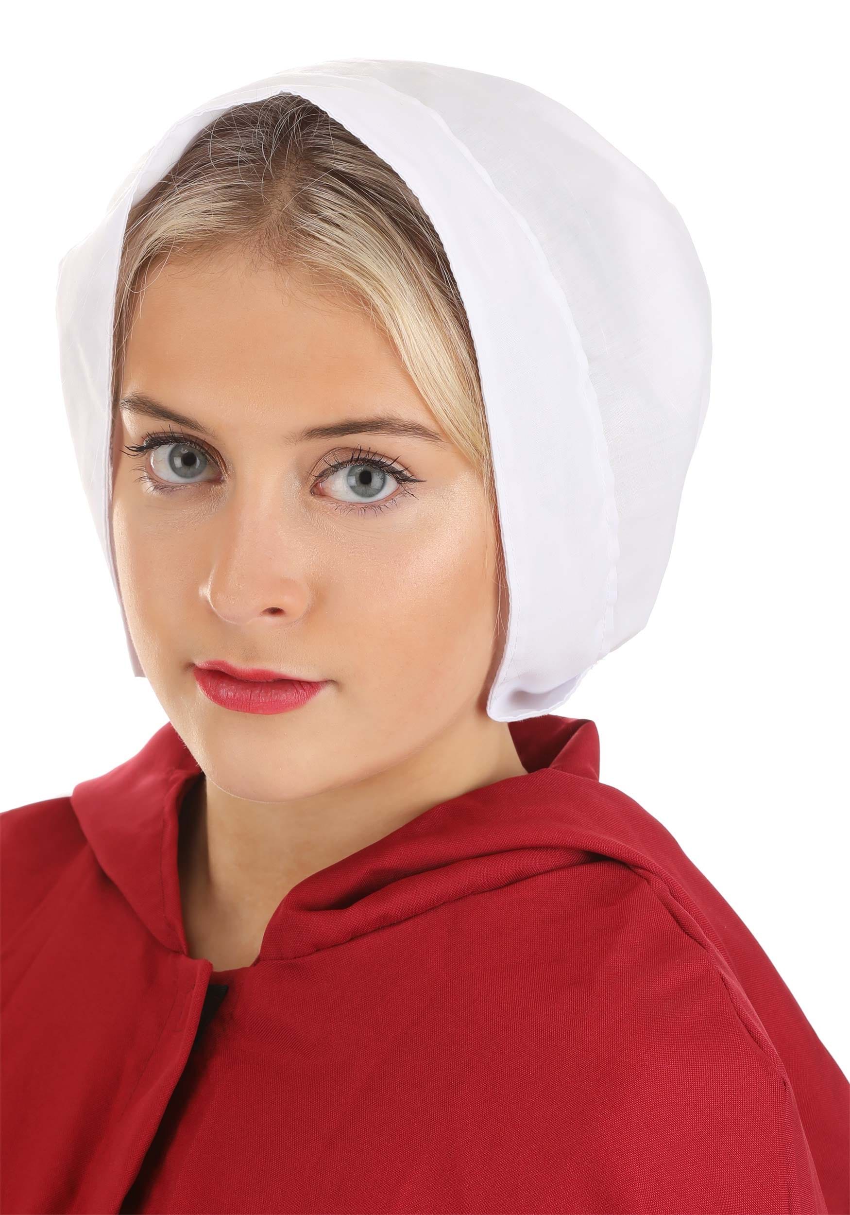 Adult White Puritan Costume Bonnet | TV Accessories