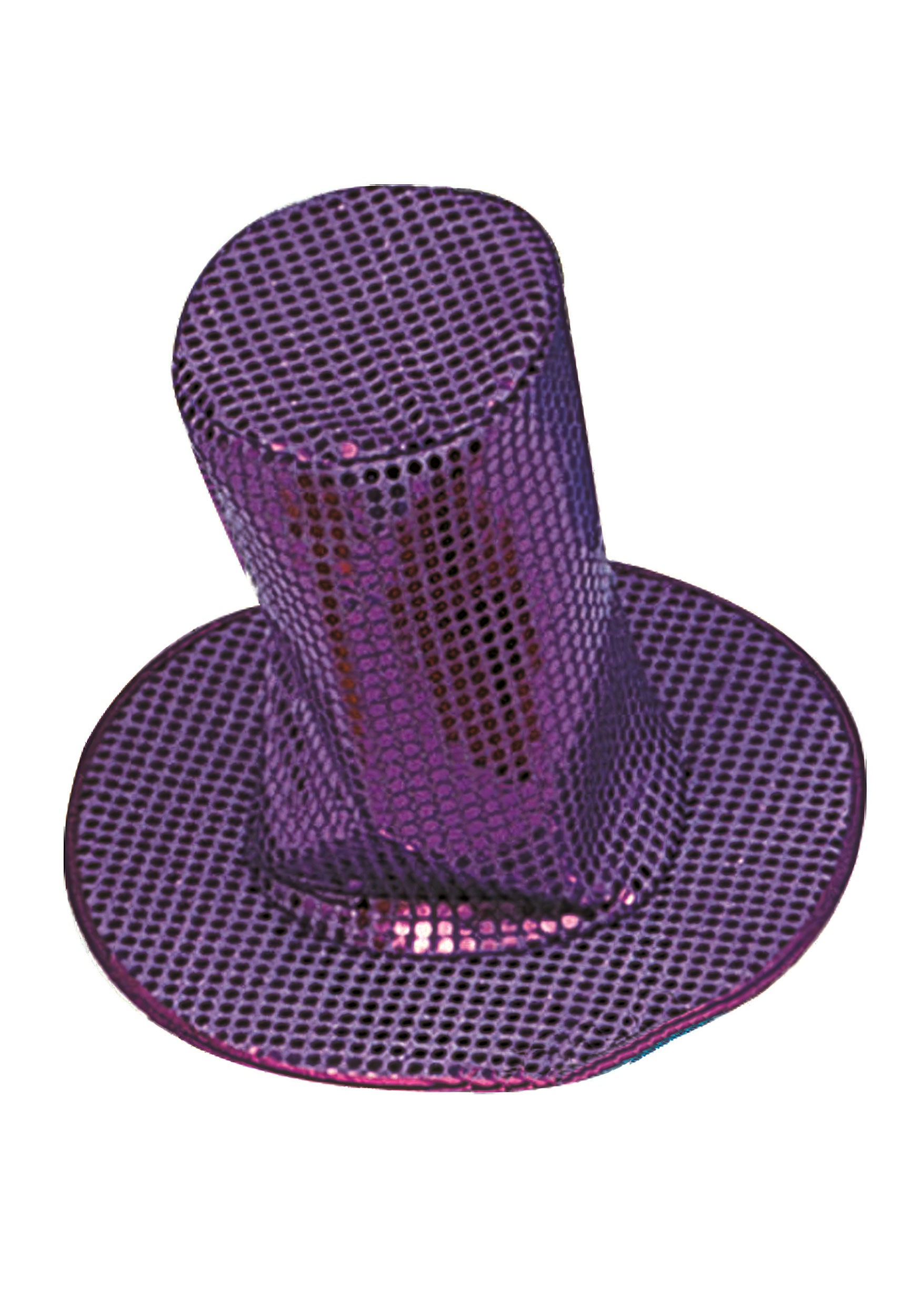 11-Inch Adult Purple Sequin Top Hat Accessory | Halloween Accessories