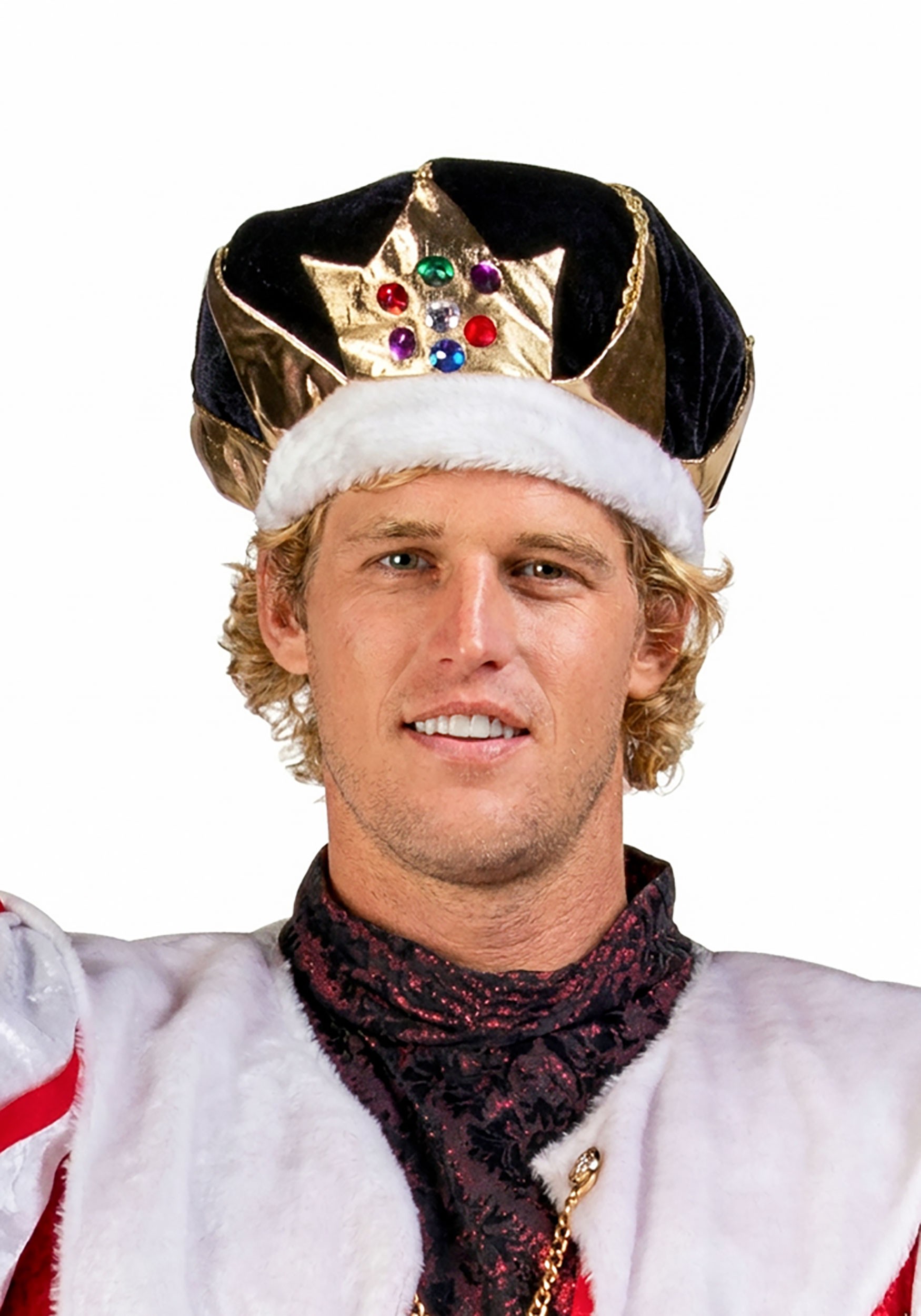 Adult Black Velvet King Costume Crown Accessory | Storybook Accessories