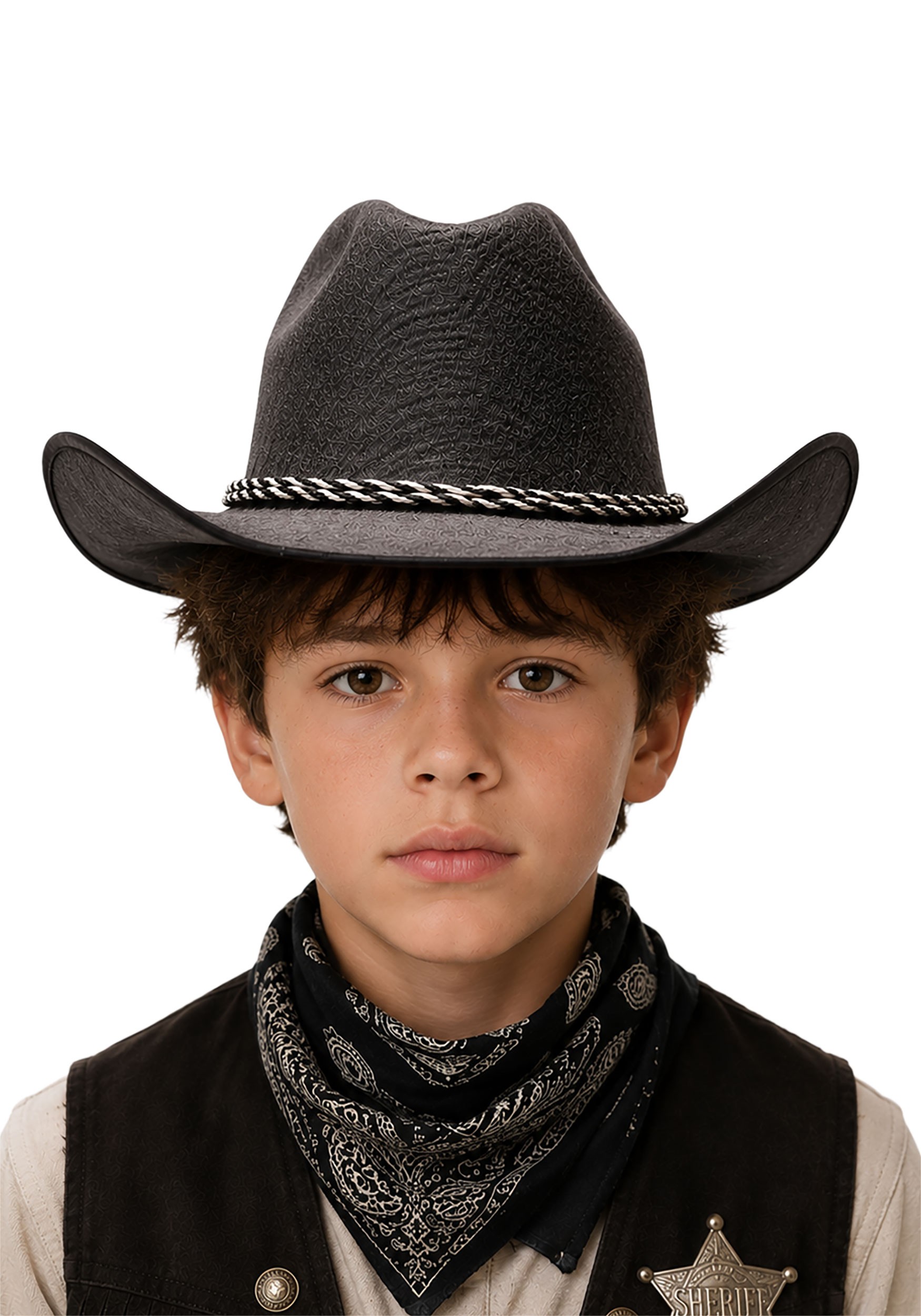 Child Gray Western Cowboy Felt Hat | Cowboy Accessories