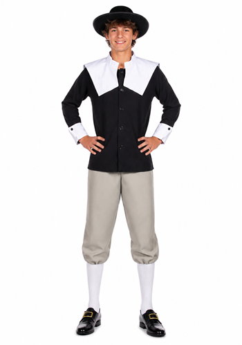 Boy's Traditional Pilgrim Teen Costume | Historical Costumes