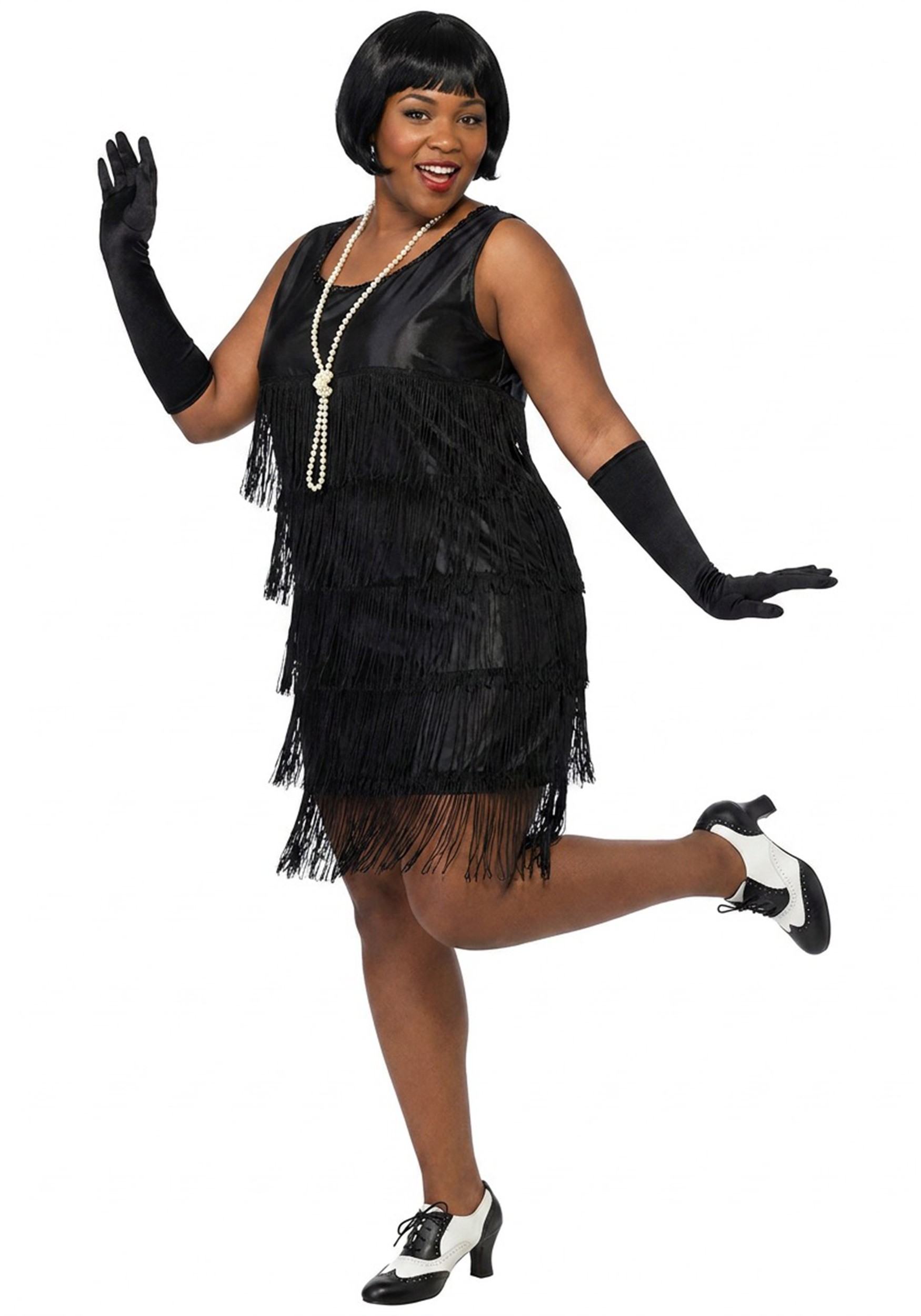 Plus Size Tiered Fringe Flapper Women's Costume | Flapper Costumes