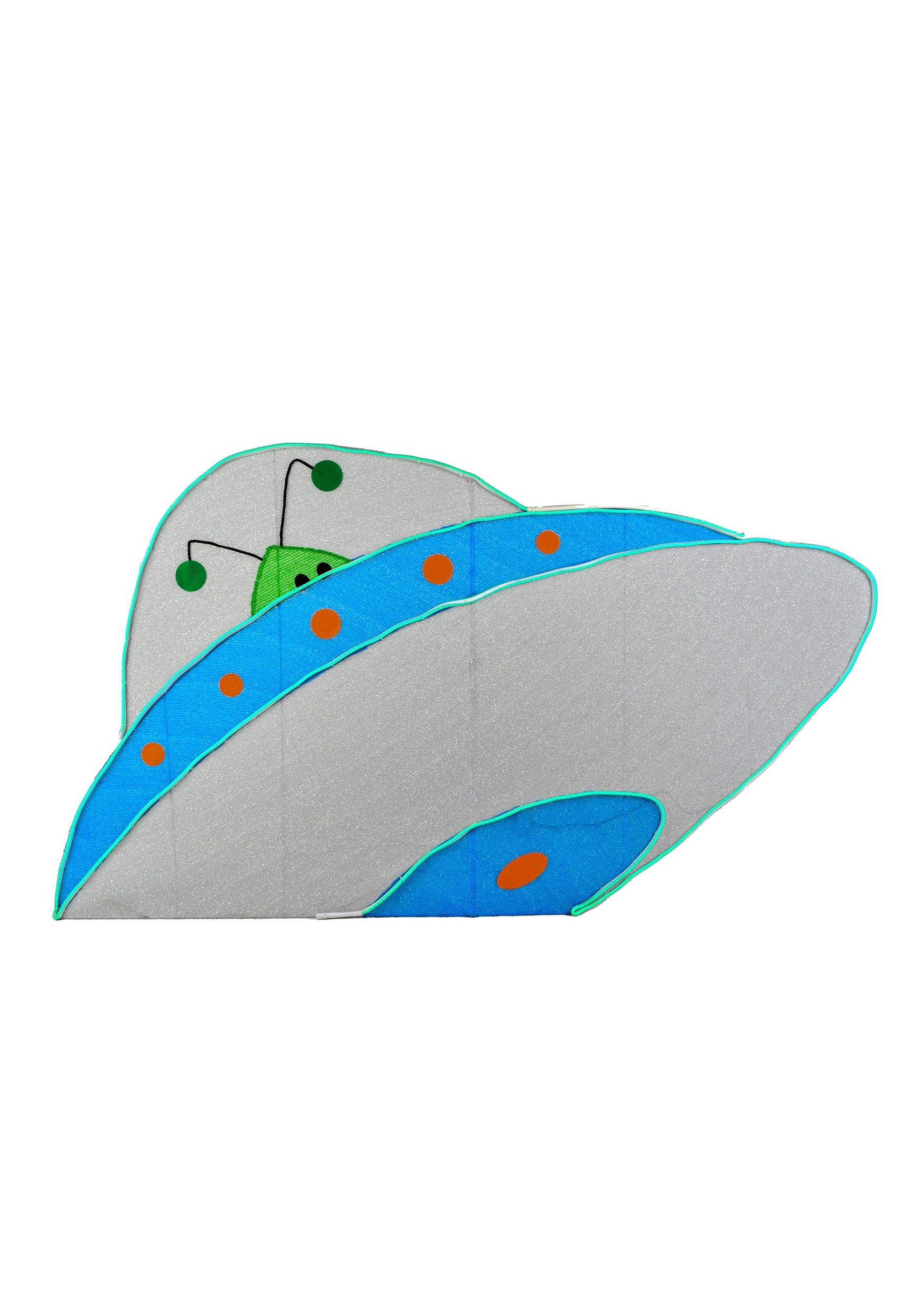 35-Inch 2D Alien Ship Tinsel Fabric Decoration | Halloween Decorations