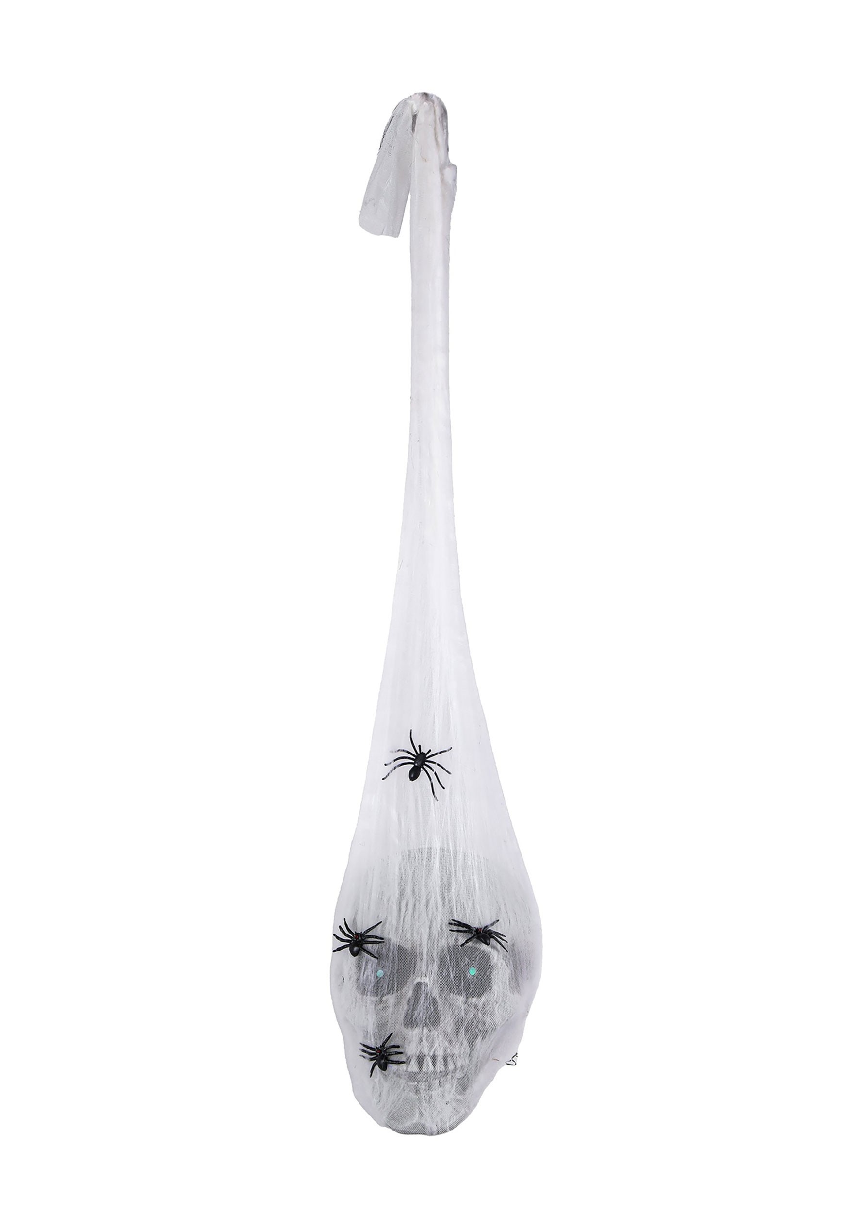 27-Inch Animated Sound Activated Hanging Skull with LED Lights Decoration | Skull Decorations