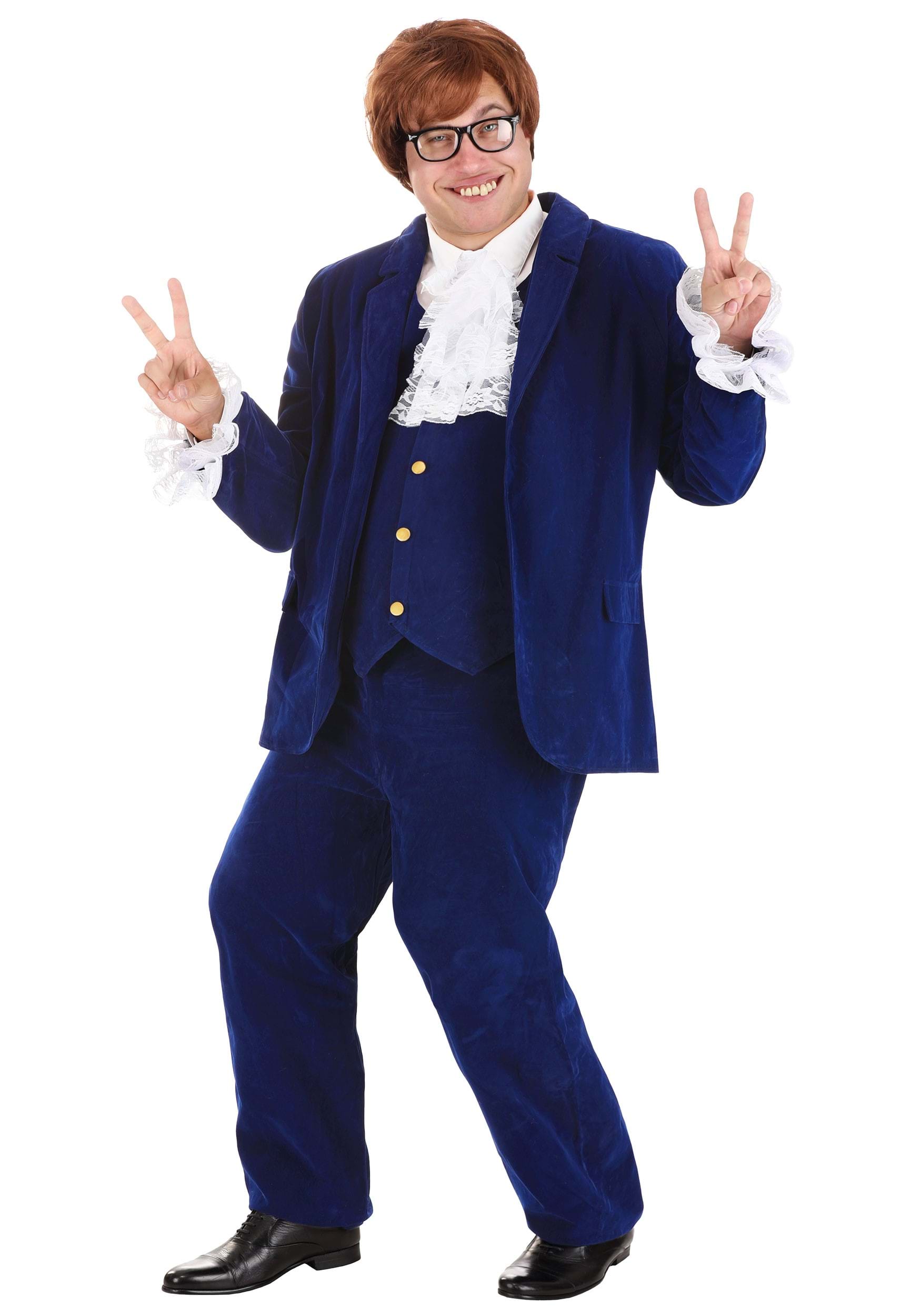 Plus Size Blue Deluxe 60's Swinger Costume