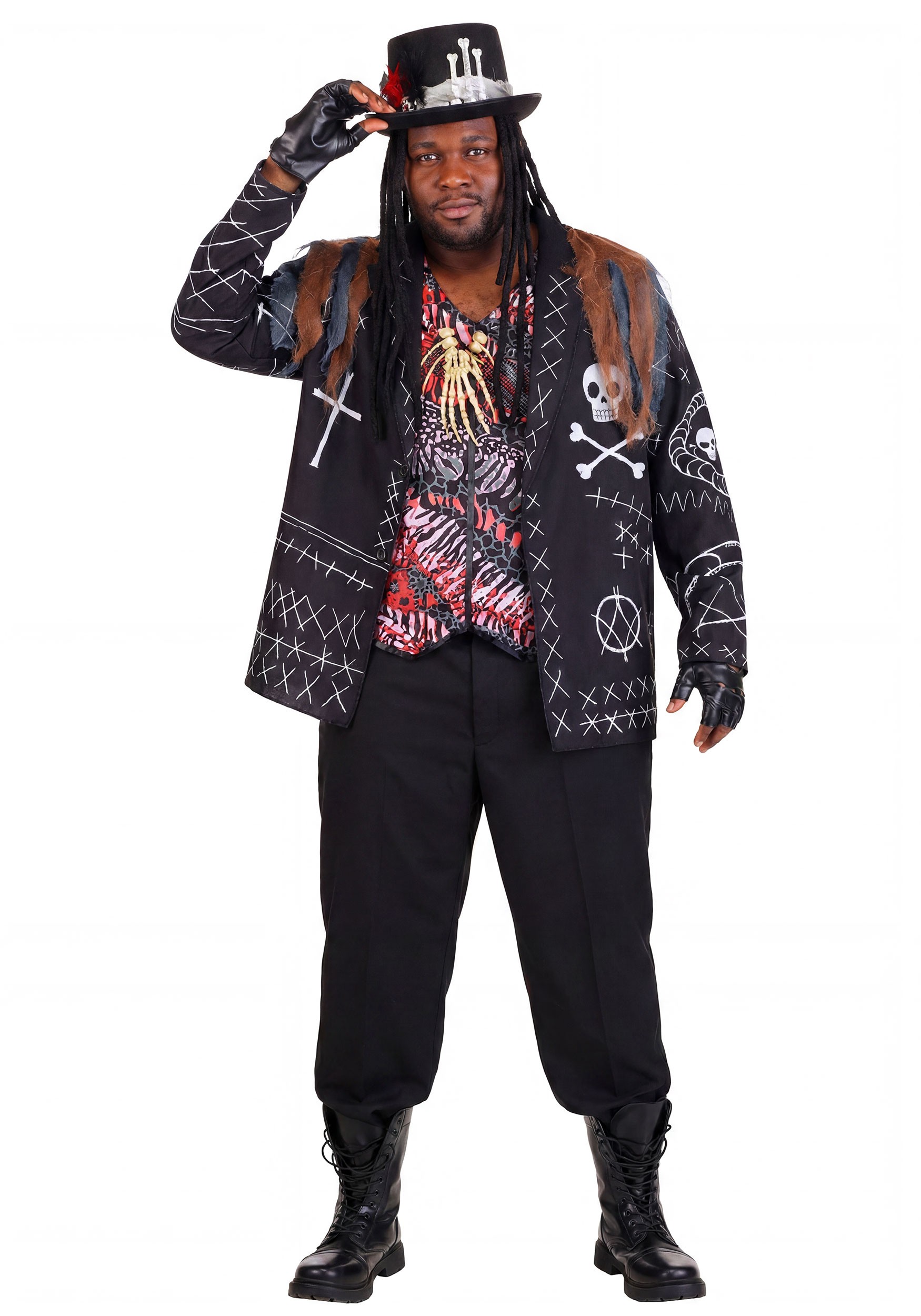 Plus Size Voodoo Priest Men's Costume | Voodoo Costumes