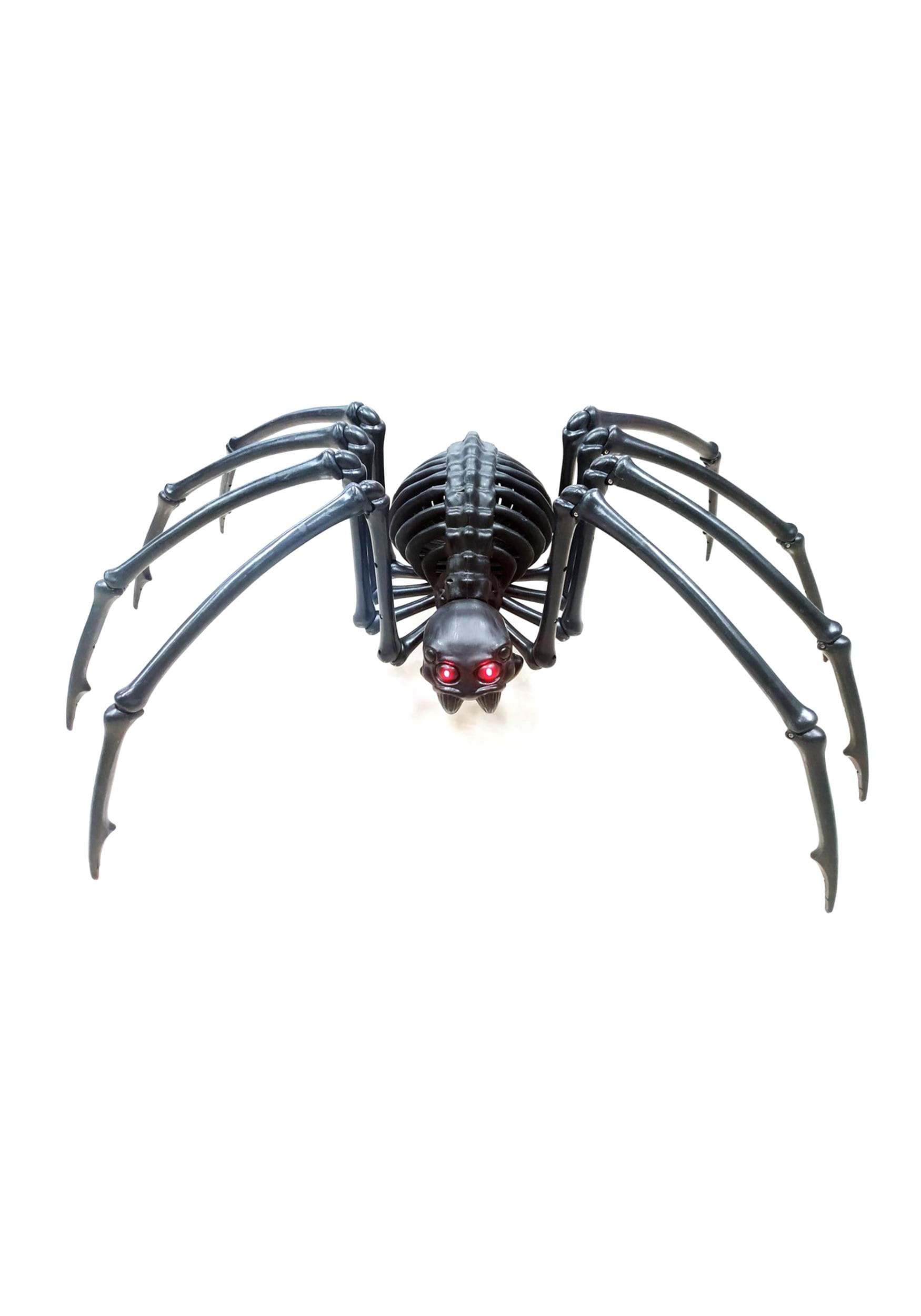 40 Black Skeleton Spider with Light Up Eyes and Timer Decoration