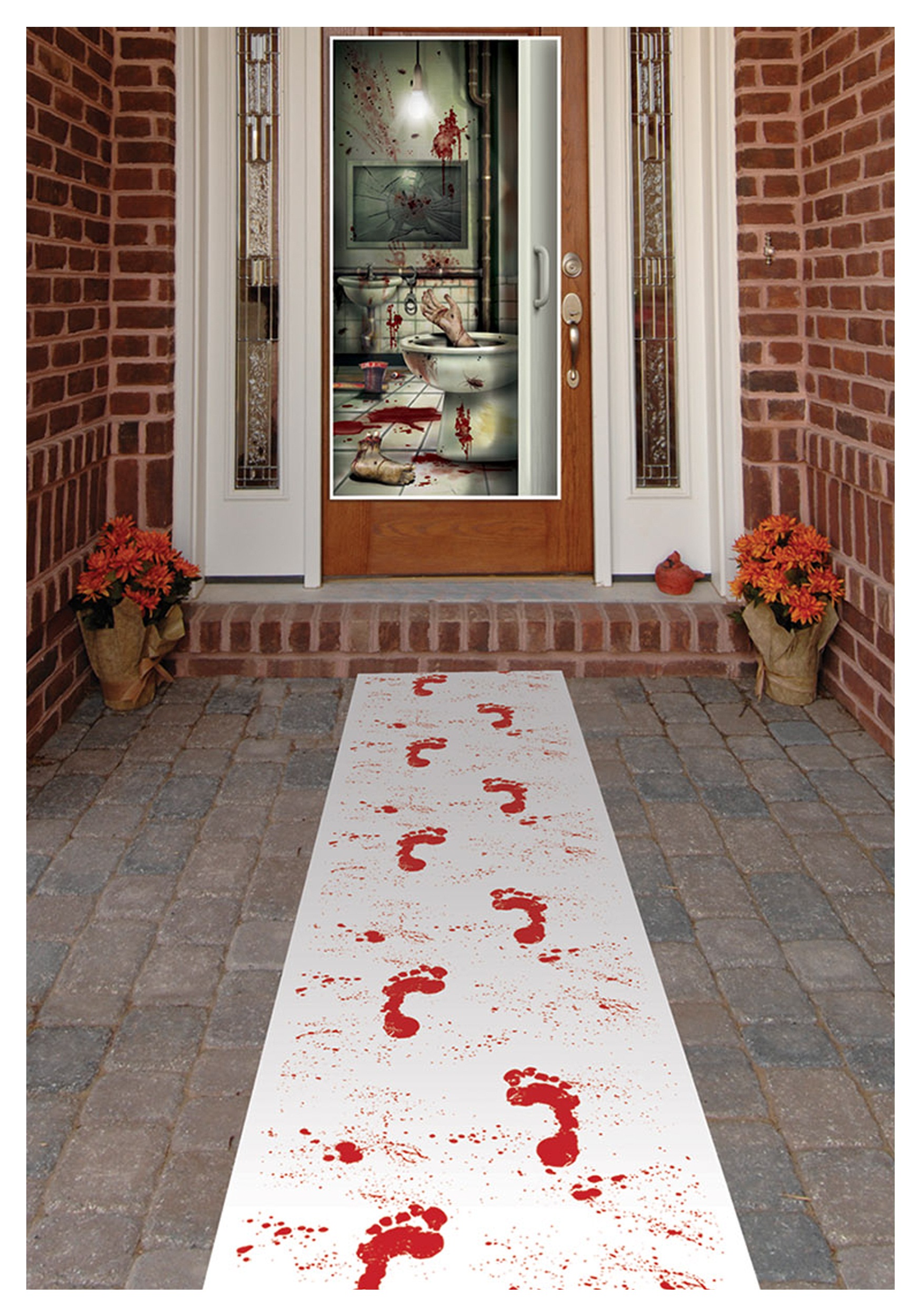 Bloody Footprints Runner Halloween Decoration | Scary Decorations