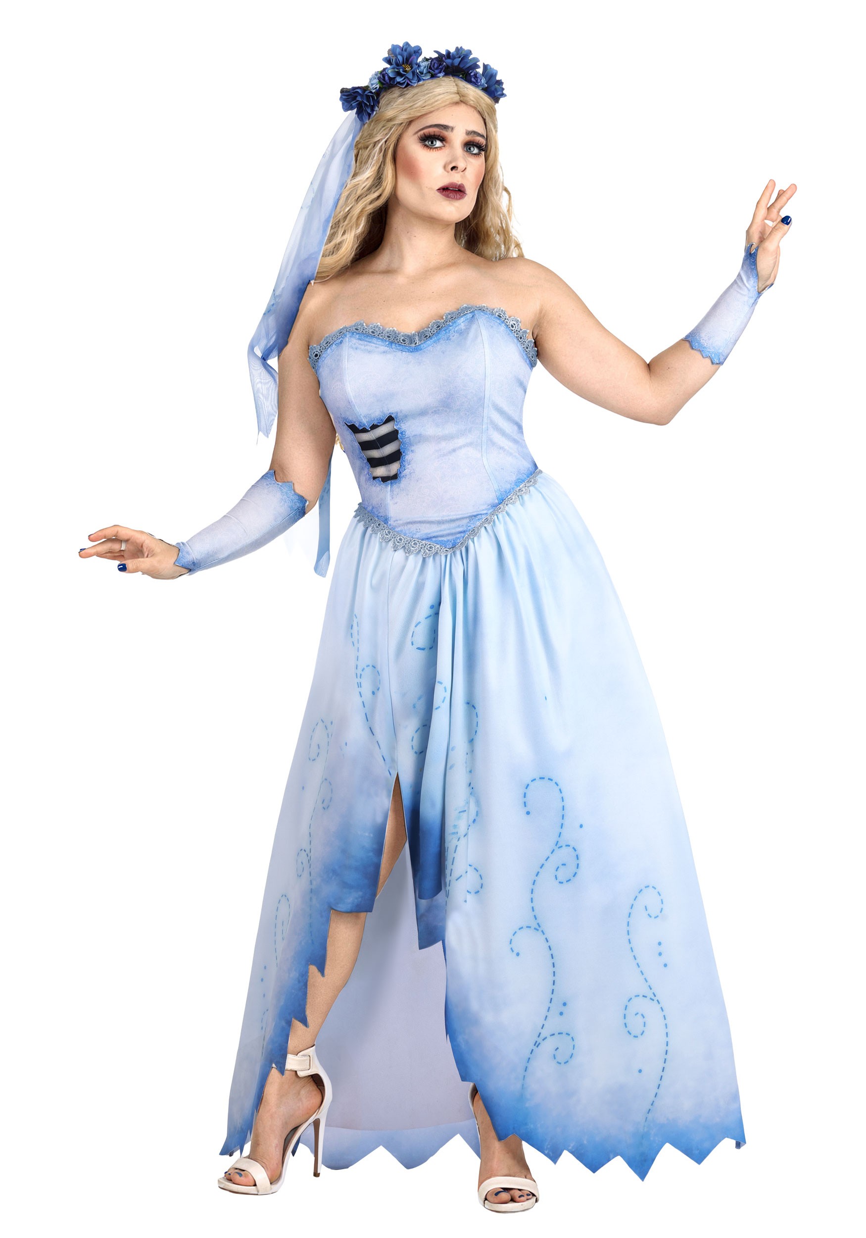 Women's Deluxe Corpse Bride Emily Dress Costume | Movie Costumes