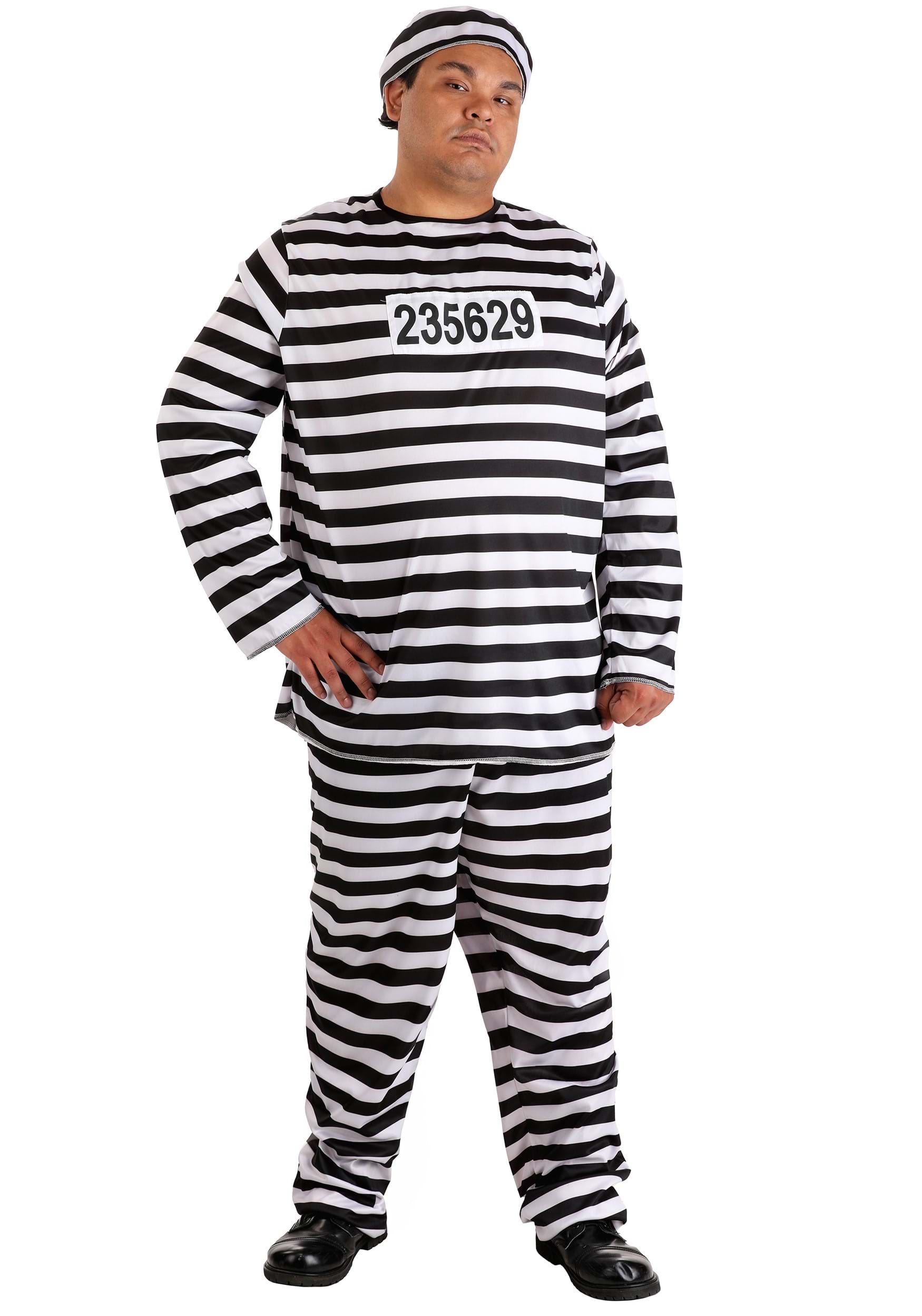 Men's Plus Size Prisoner Costume