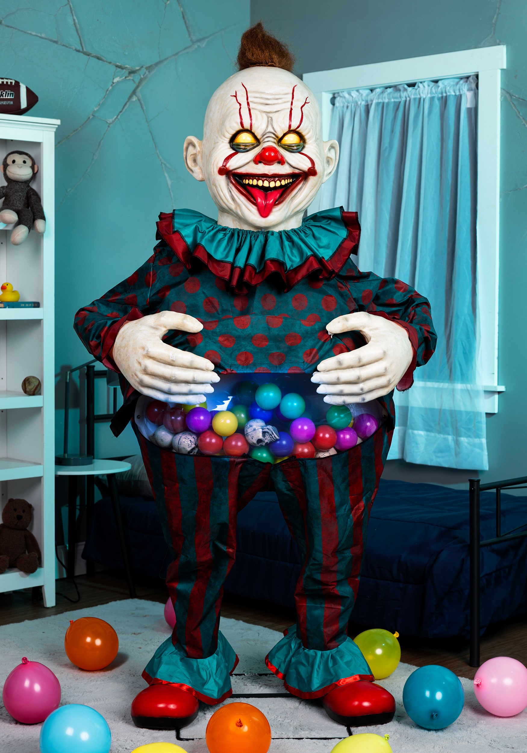 6FT Gorging Georgie the Carnivore Animatronic Clown Decoration | Animatronics