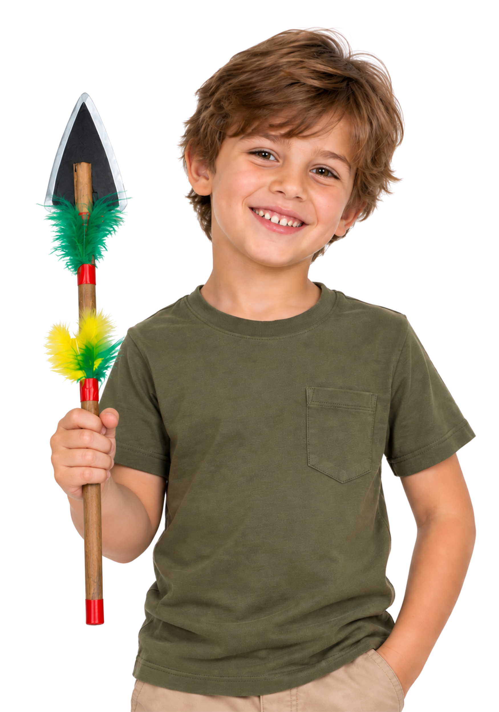 15-Inch Feathered Spear Accessory Prop | Costume Weapons