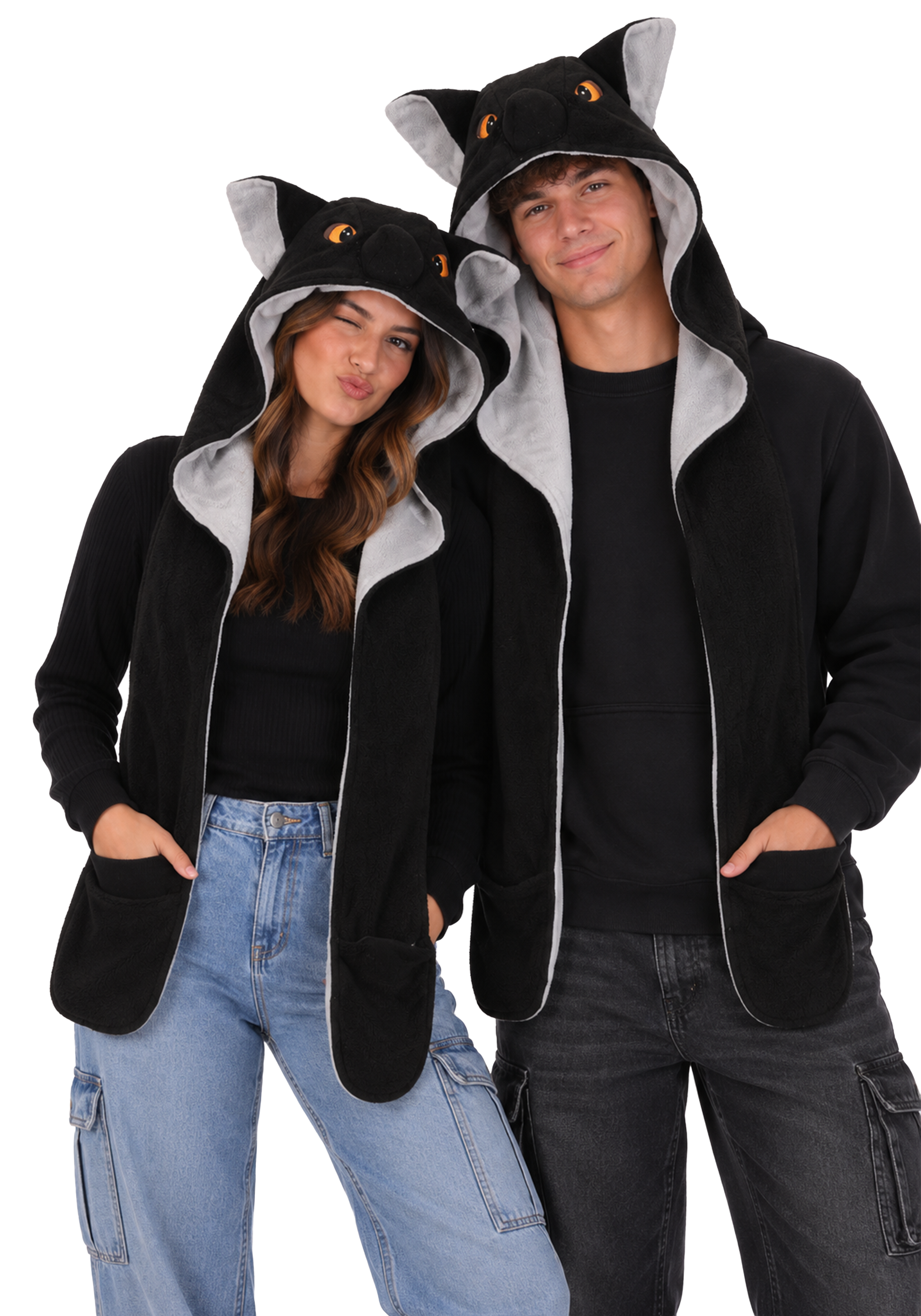 Adult Buggy the Bat Hood and Scarf Costume Set | Animal Accessories