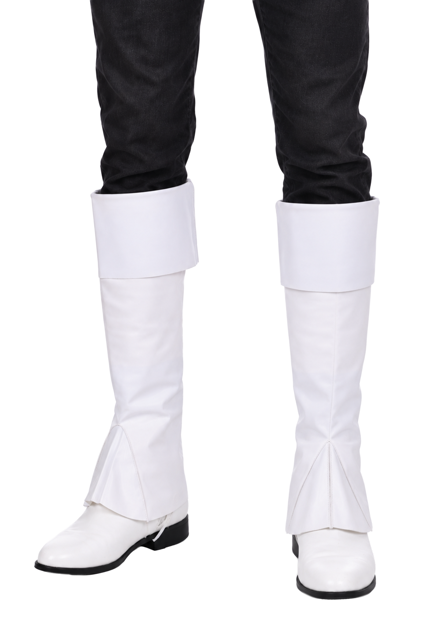 18-Inch White PVC Boot Tops Accessory | Costume Accessories