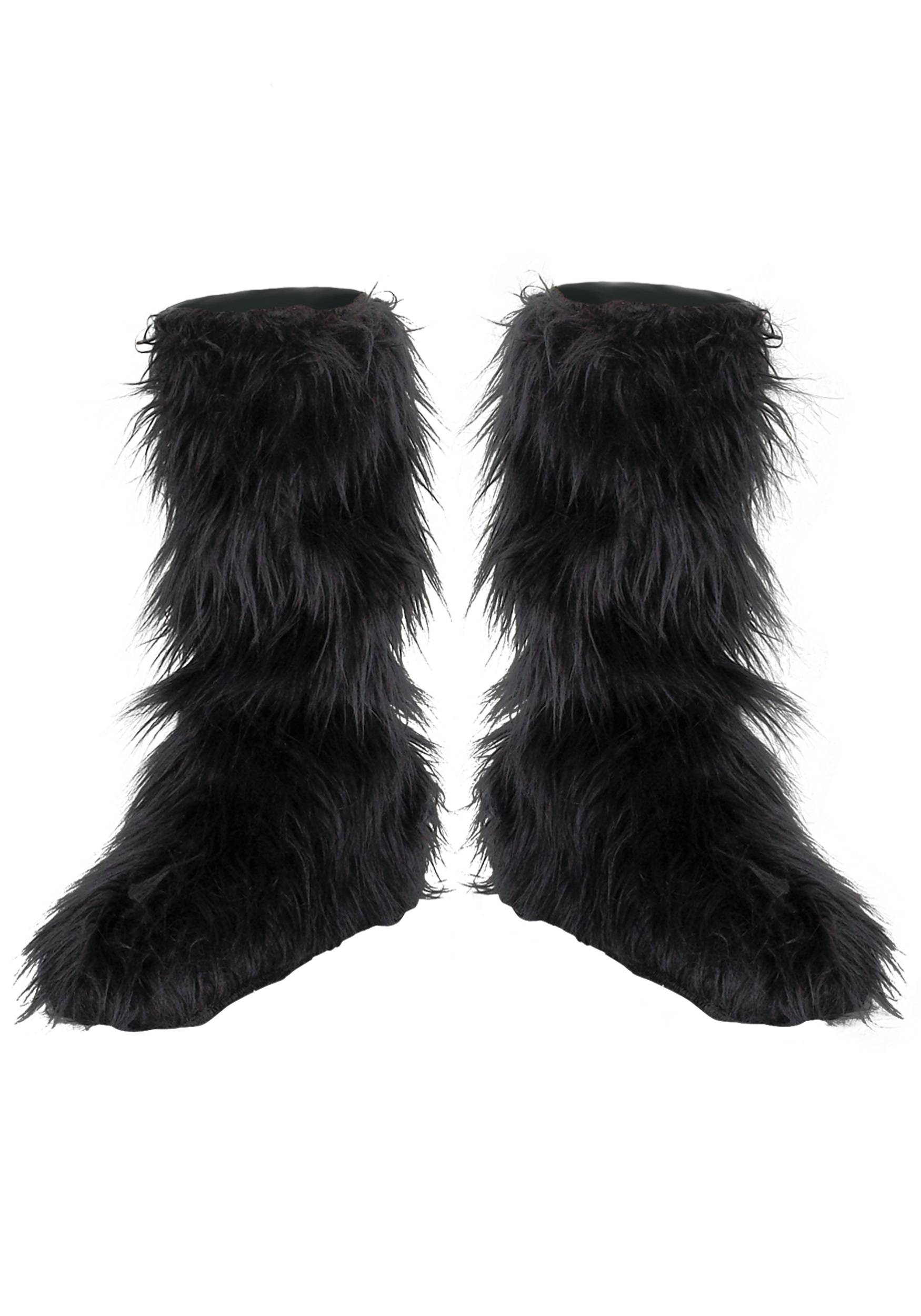 Kids Black Furry Boot Covers | Kid