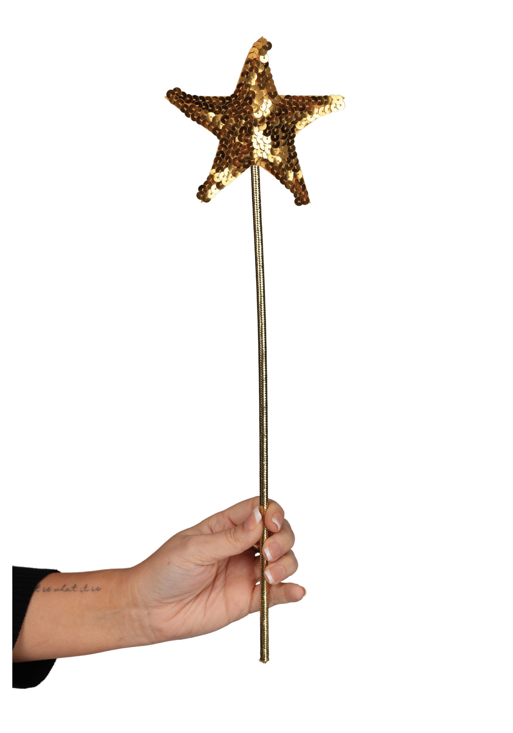 16-Inch Gold Sequin Princess Wand | Storybook Accessories