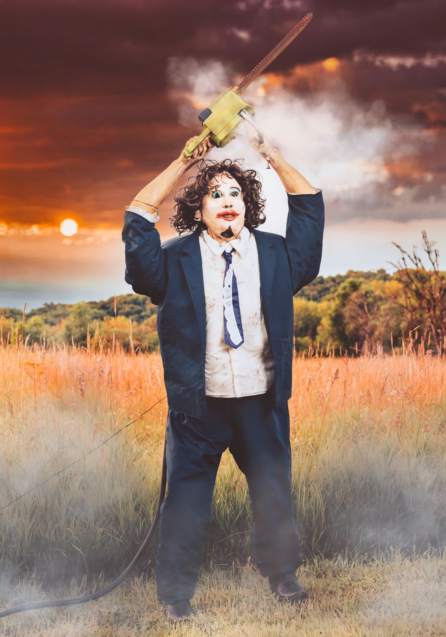 6.75FT Texas Chainsaw Massacre Pretty Woman Leatherface Animatronic Decoration | Licensed Decorations