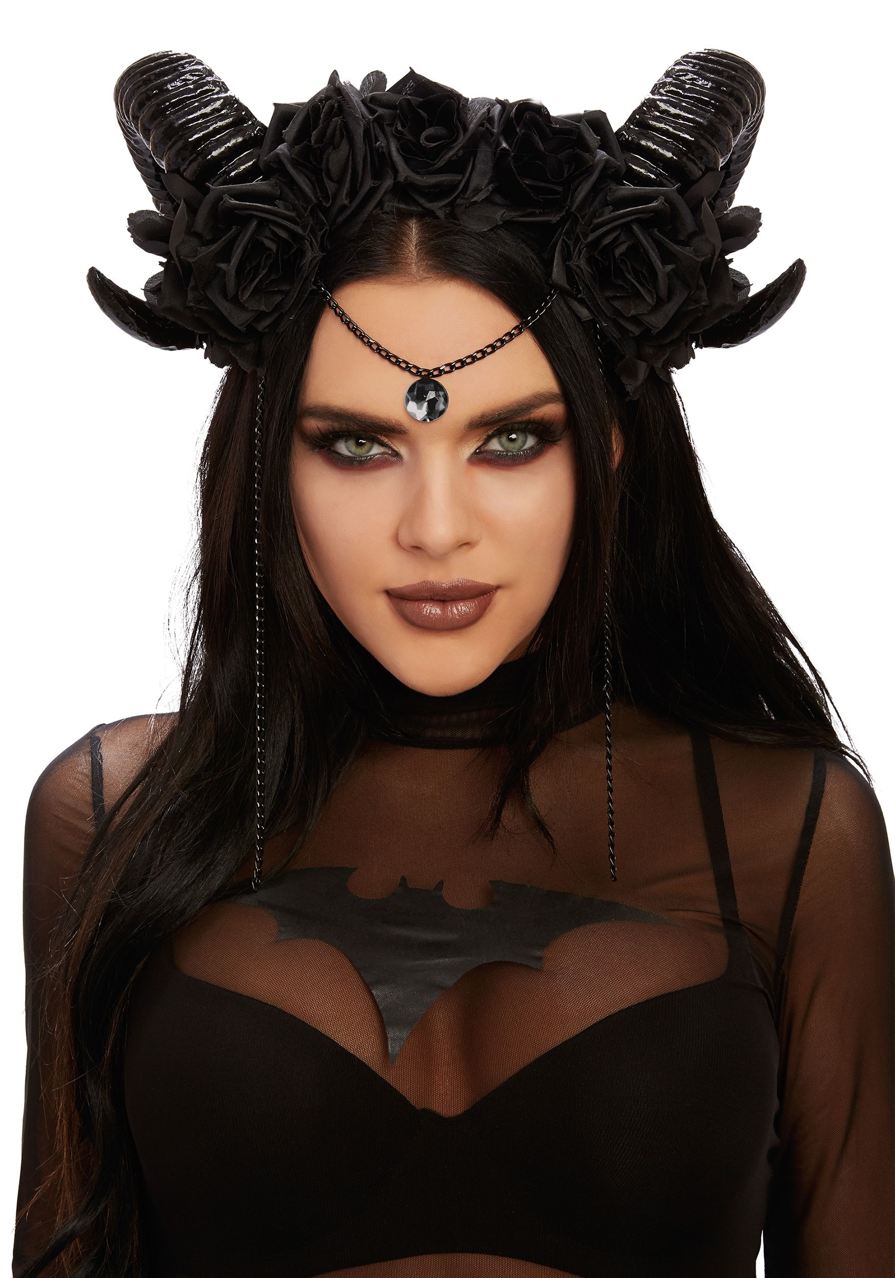 Mythical Rams Horn Costume Headband for Women | Gothic Accessories