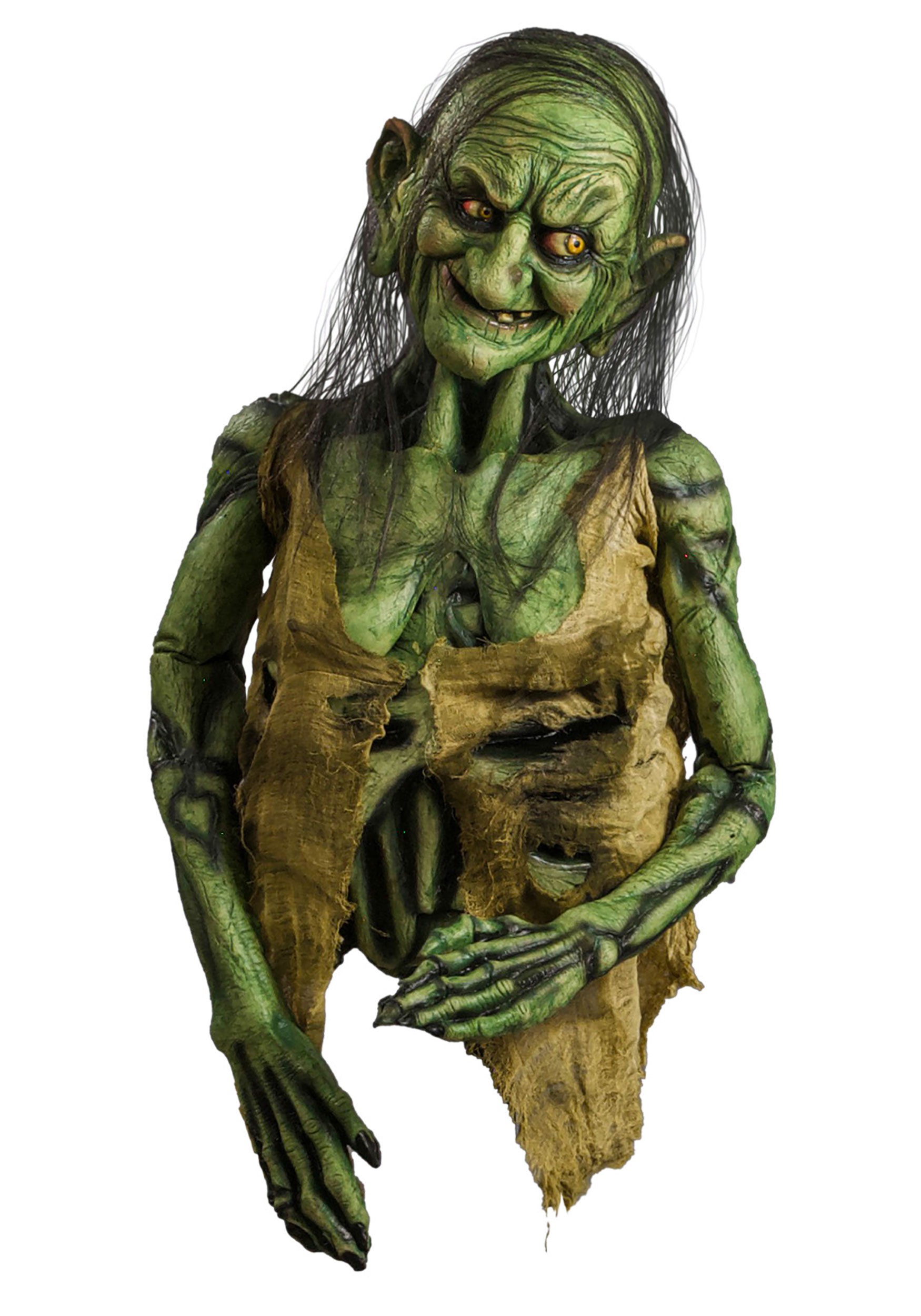 3FT Green Witch Half Body Decoration | Scary Decorations
