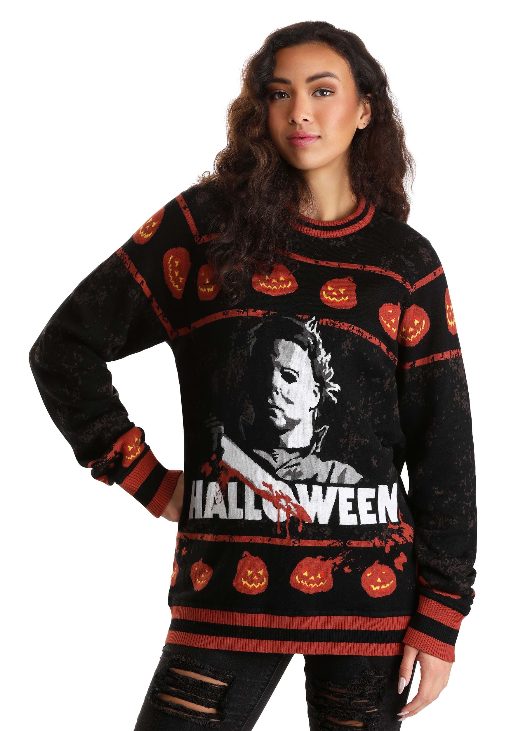 Adult Halloween Michael Myers Sweater | Halloween Sweaters