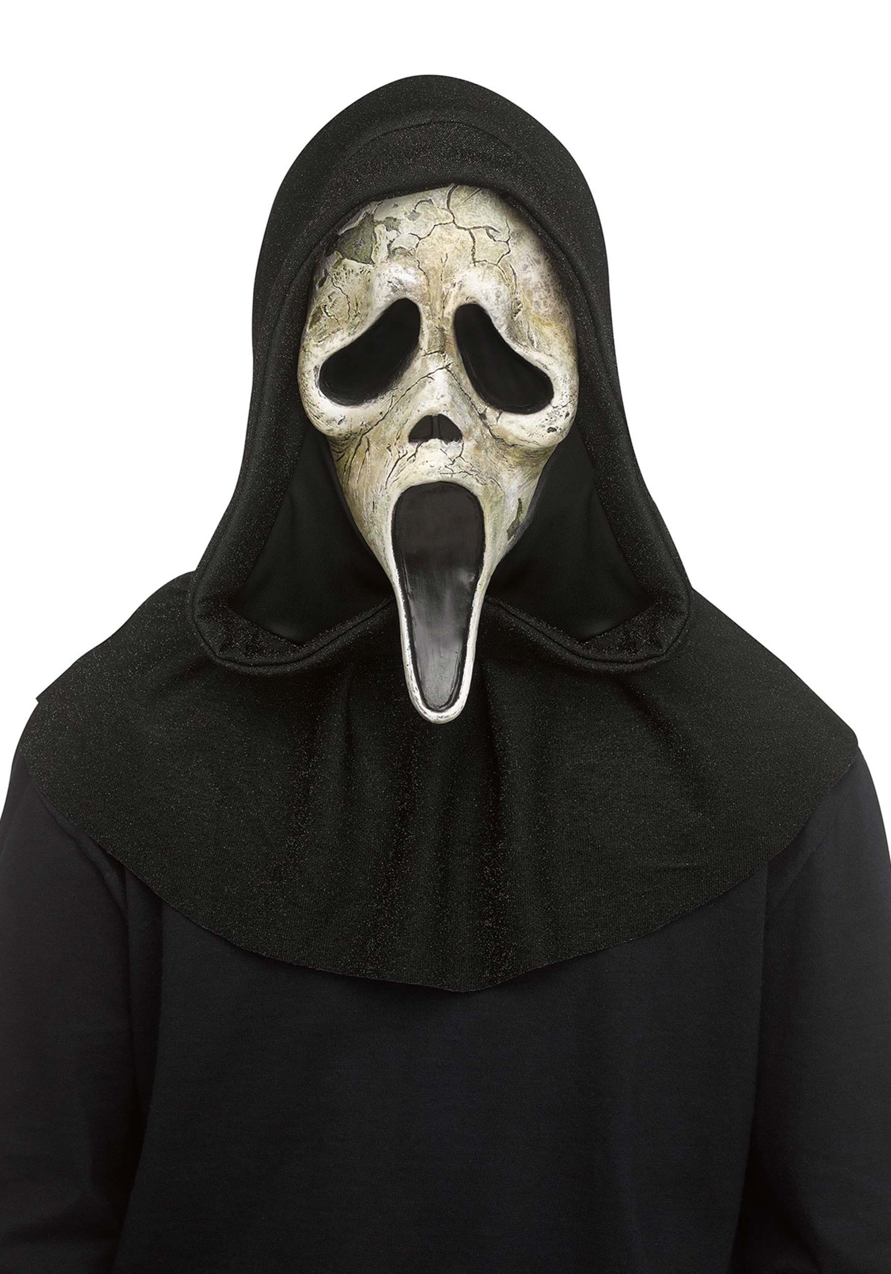 Adult Deluxe Costume Ghost Face Aged Mask | Scream Masks