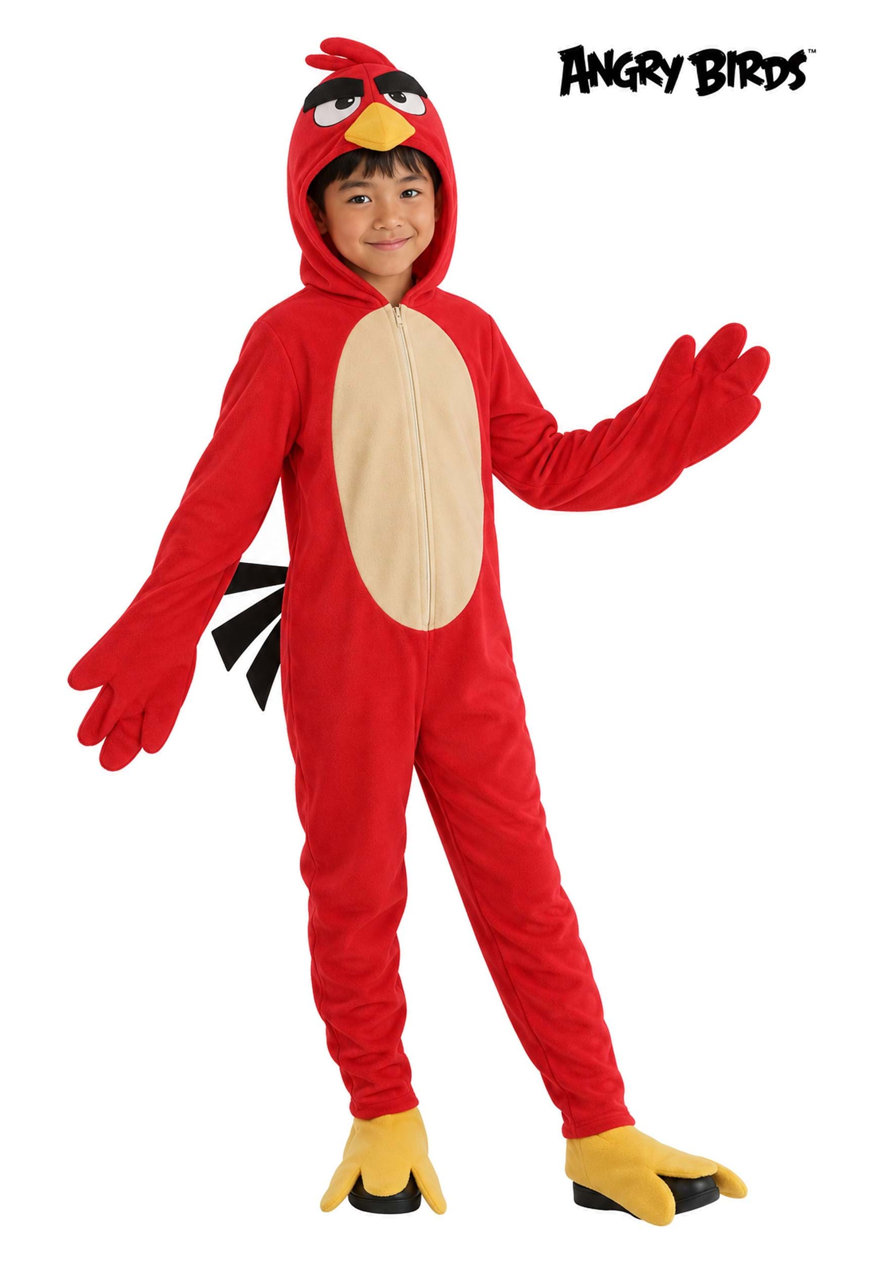 Child Angry Birds Red Costume Jumpsuit | Video Game Costumes