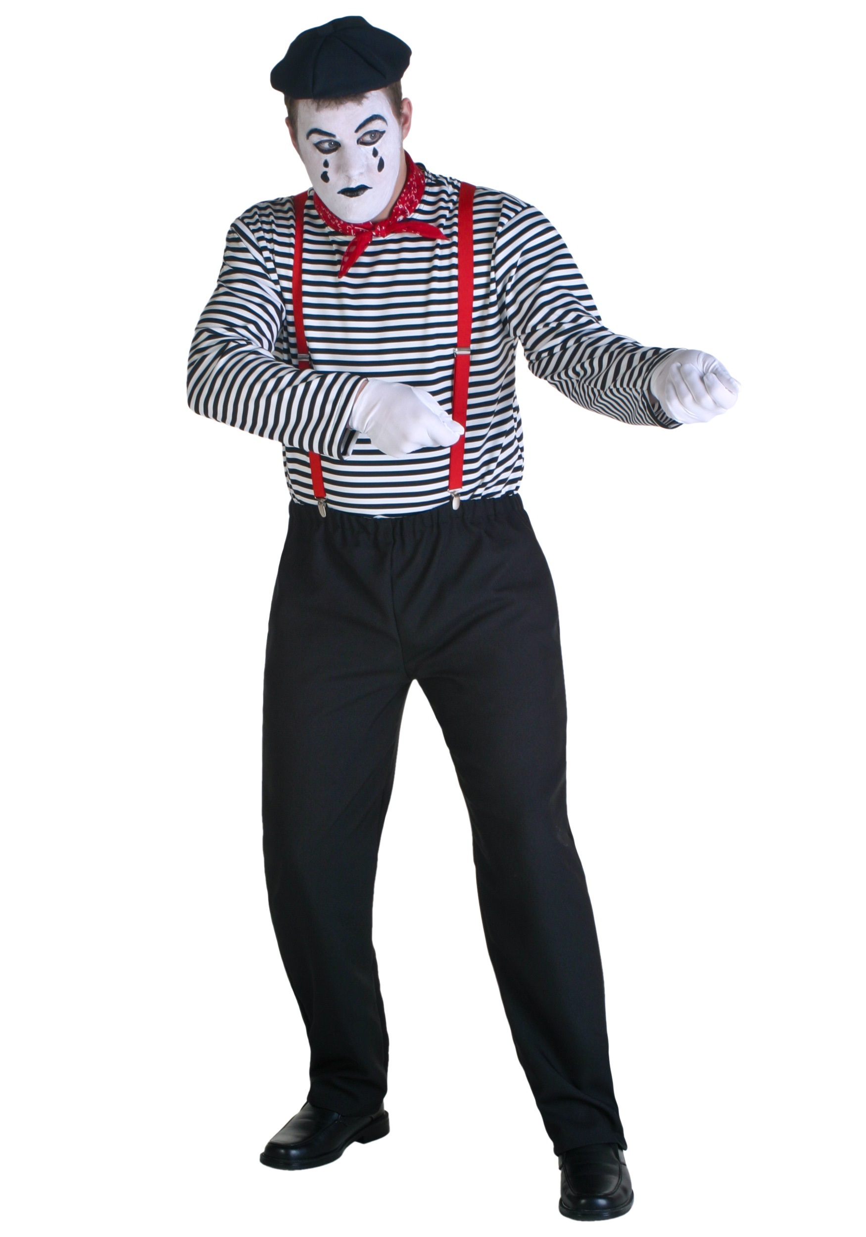 Men's Plus Size Mime Costume