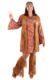 Plus Size Peace & Love Costume | Hippie Plus Size Costume