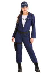 Plus Size Tactical Cop Jumpsuit Women