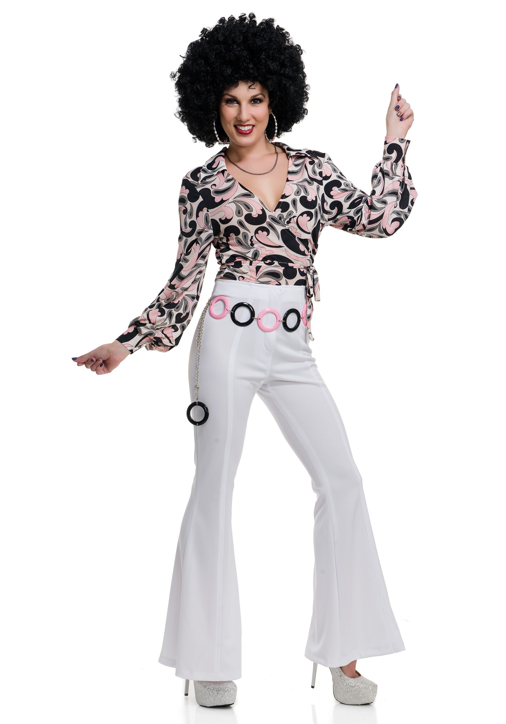 Women's Paisley Disco Hottie Shirt | Disco Costumes