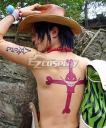 One Piece Portgas D Ace Arm and Back Tattoo Cosplay Accessory