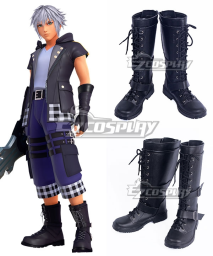 Kingdom Hearts III Riku Black Shoes Cosplay Boots
