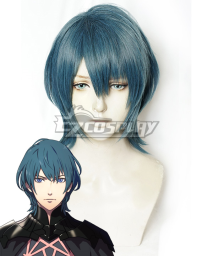 Fire Emblem: Three Houses Male Byleth Grey Green Cosplay Wig